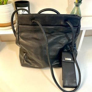 Nine West Black Slouchy Tote